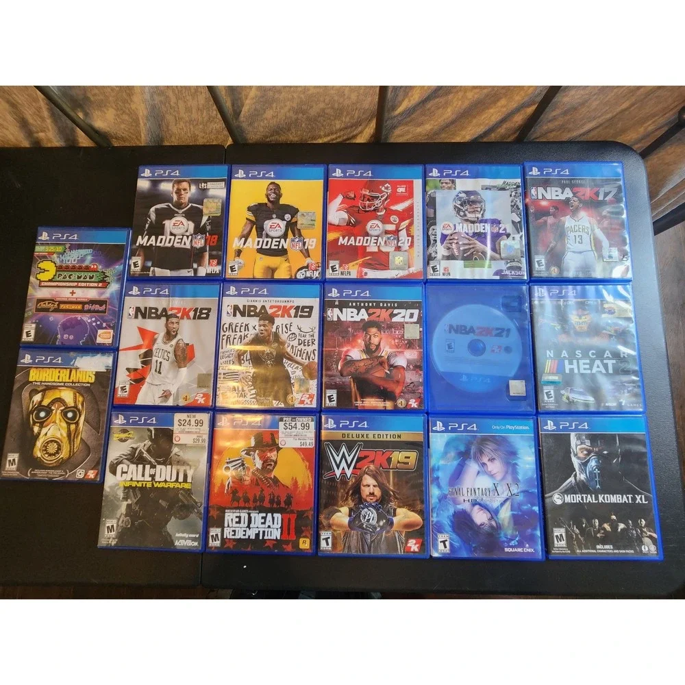 PS4 Game Lot 17 Games Red Dead Redemption 2 Madden NBA 2K Mortal Kombat XL PS4